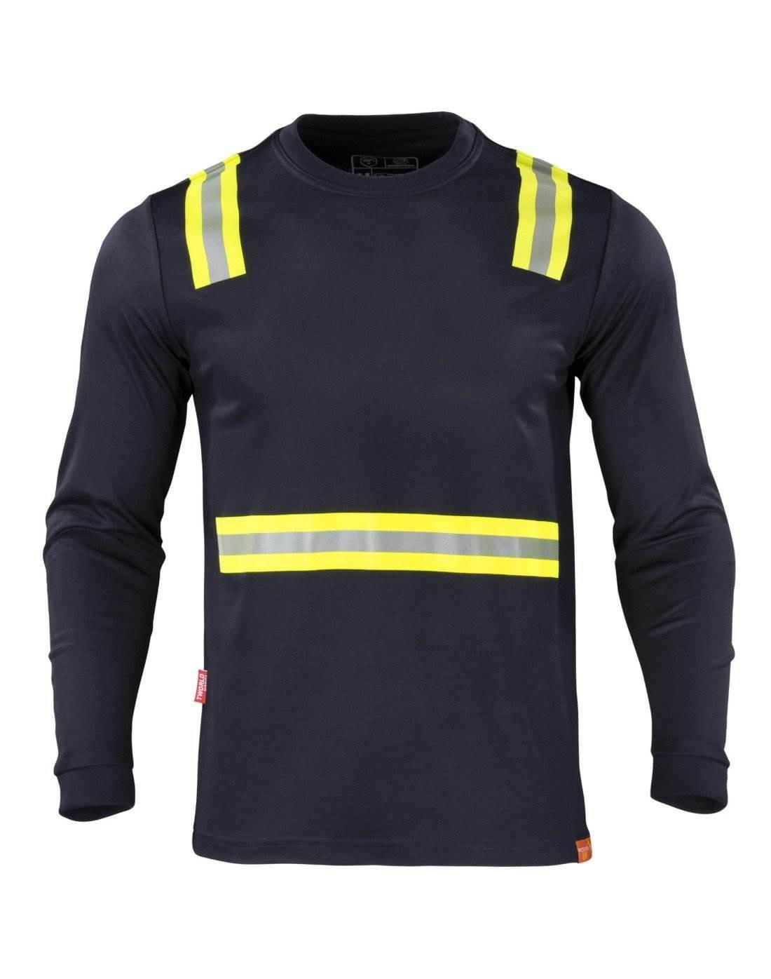Polera Hibrida Dual Alta Visibilidad Hombre Manga Larga